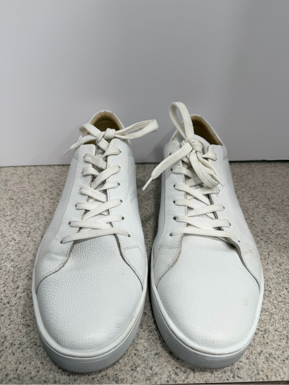 MERCANTI FIORENTINI White Leather Lace Up Sneakers - Men's Size 13M -White -5901